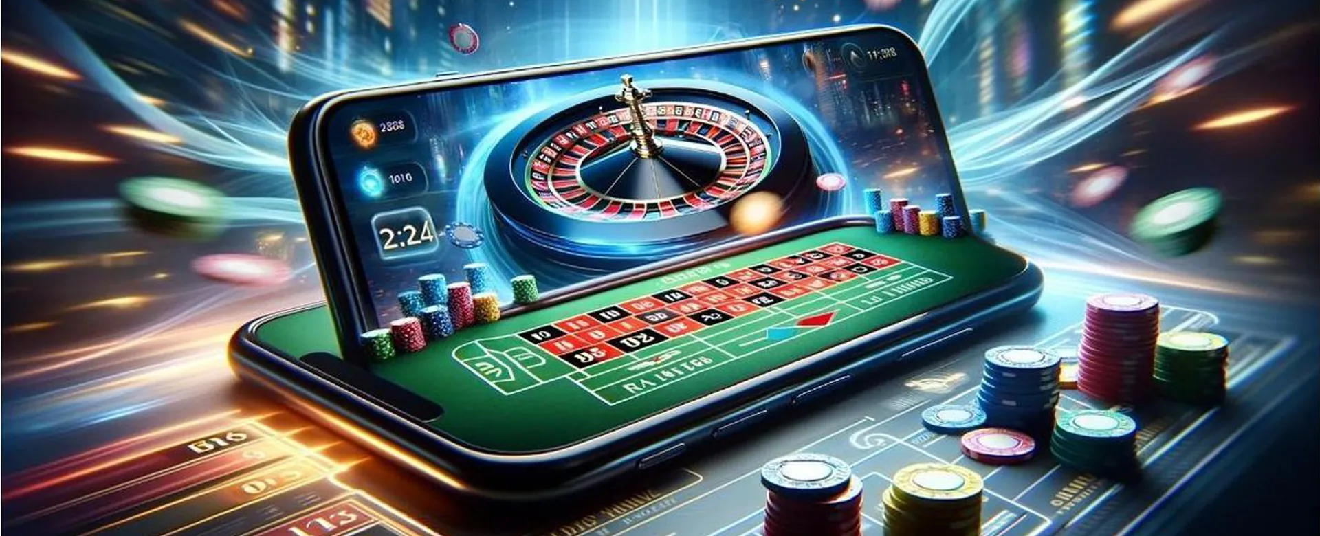 Dynamic 8k8 com login background with casino elements